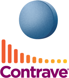 CONTRAVE® logo and blue pill.